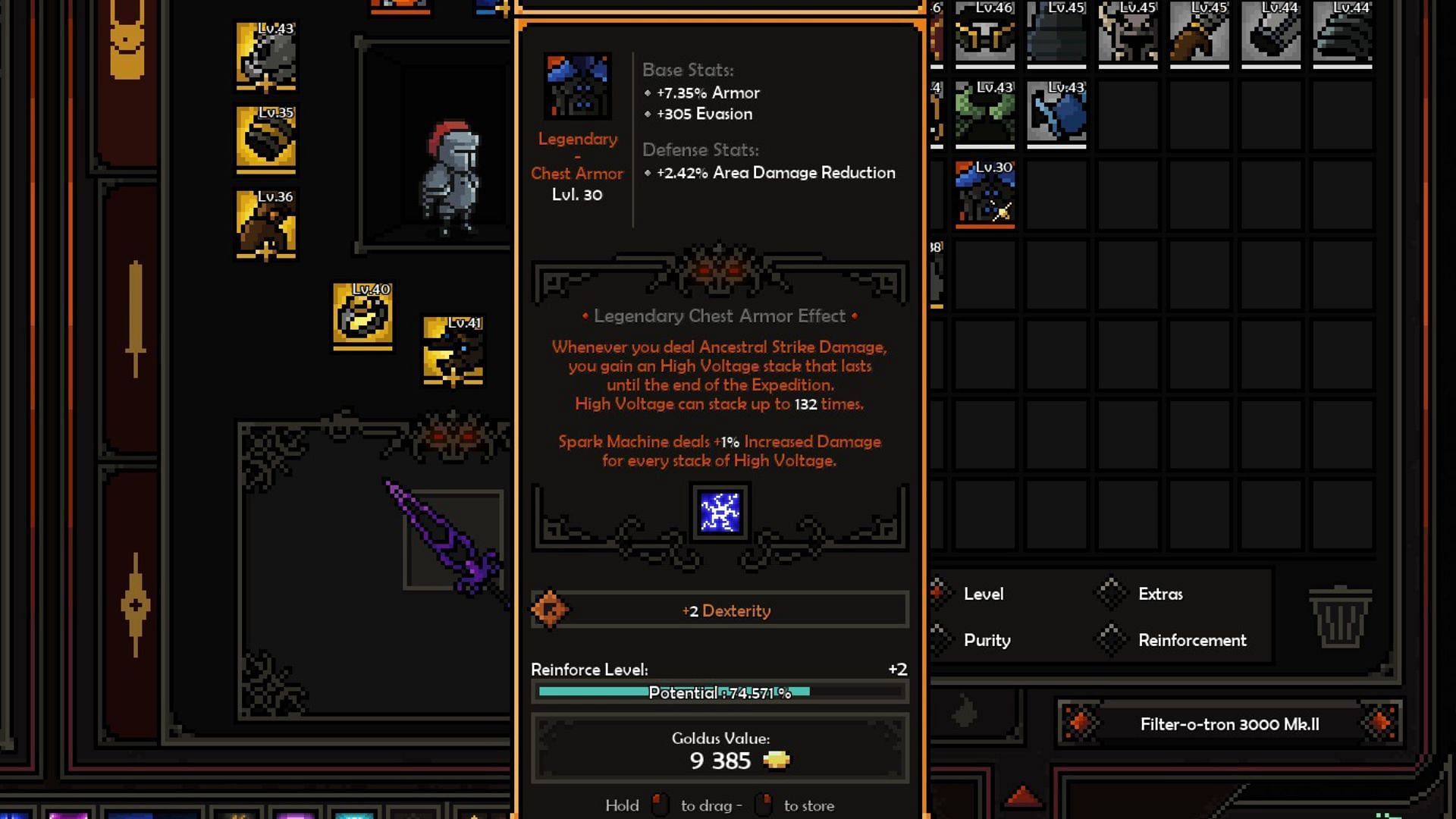 Dexterity on chest armor (Image via Slormite Studios)